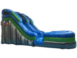 12' Blue Green Grey Marble Water Slide