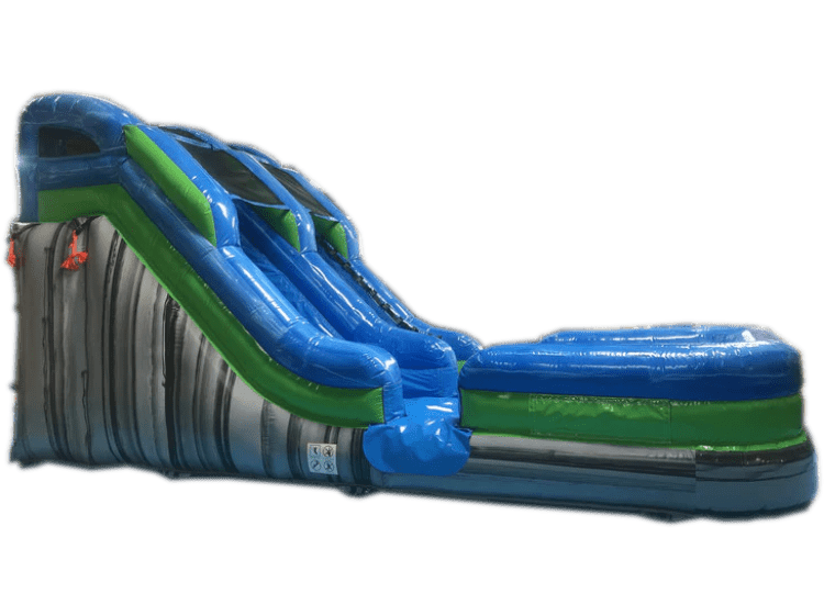 12' Blue Green Grey Marble Water Slide