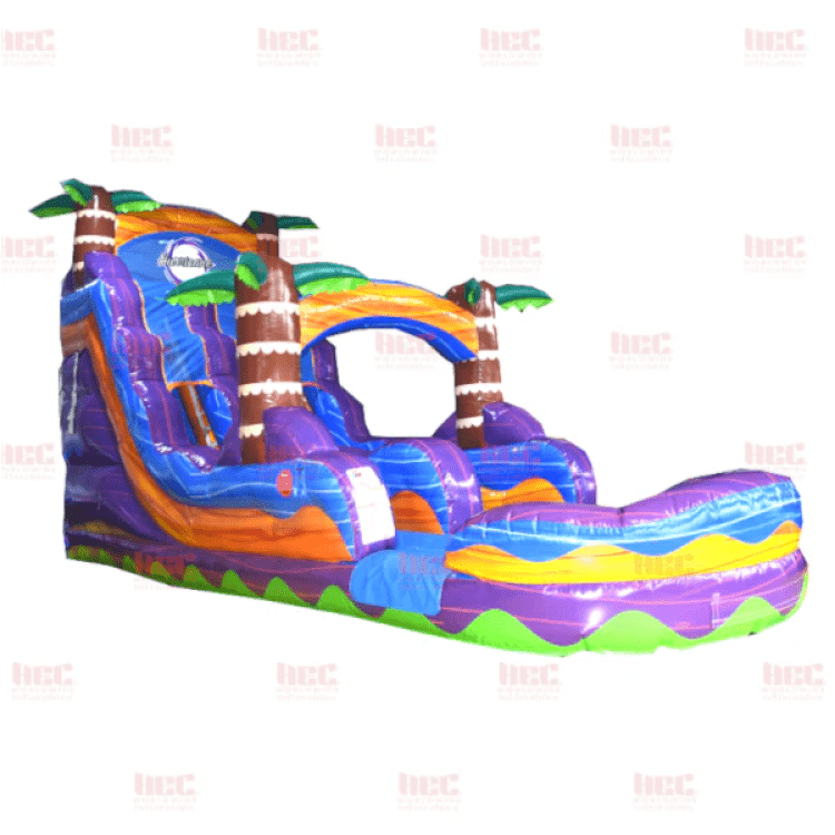 18 Foot Tropical Hurricane® Single Lane Inflated Pool Marble