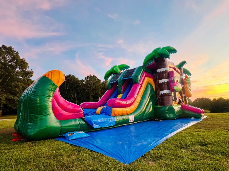 30' Tropical Fruit Splash Wet or Dry Water Slide Combo