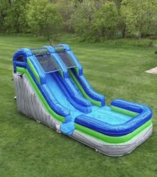 12' Blue Green Grey Marble Water Slide
